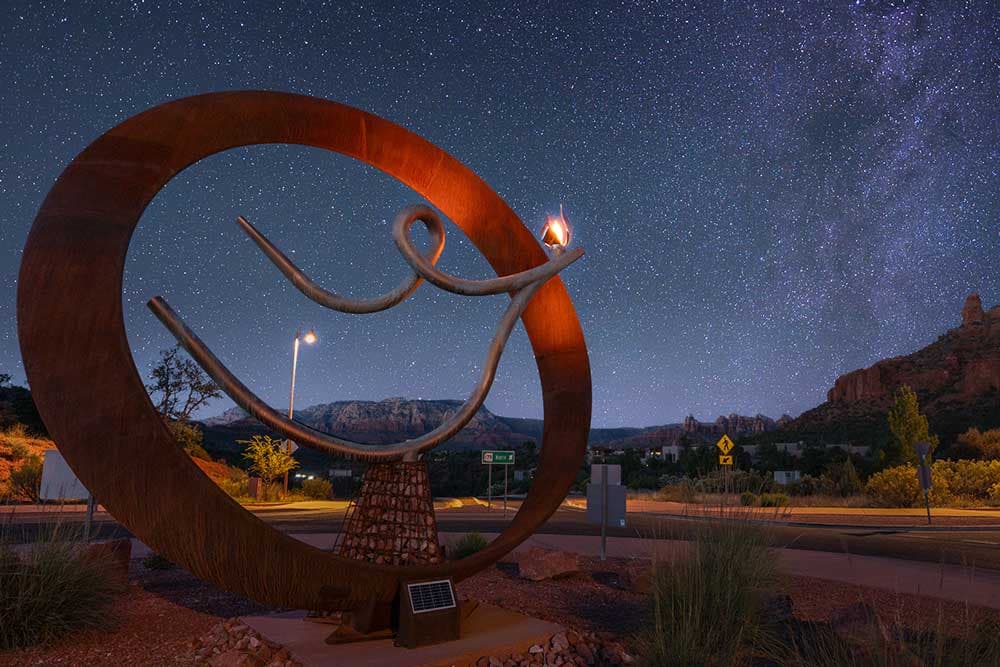 Sculptor working with clay